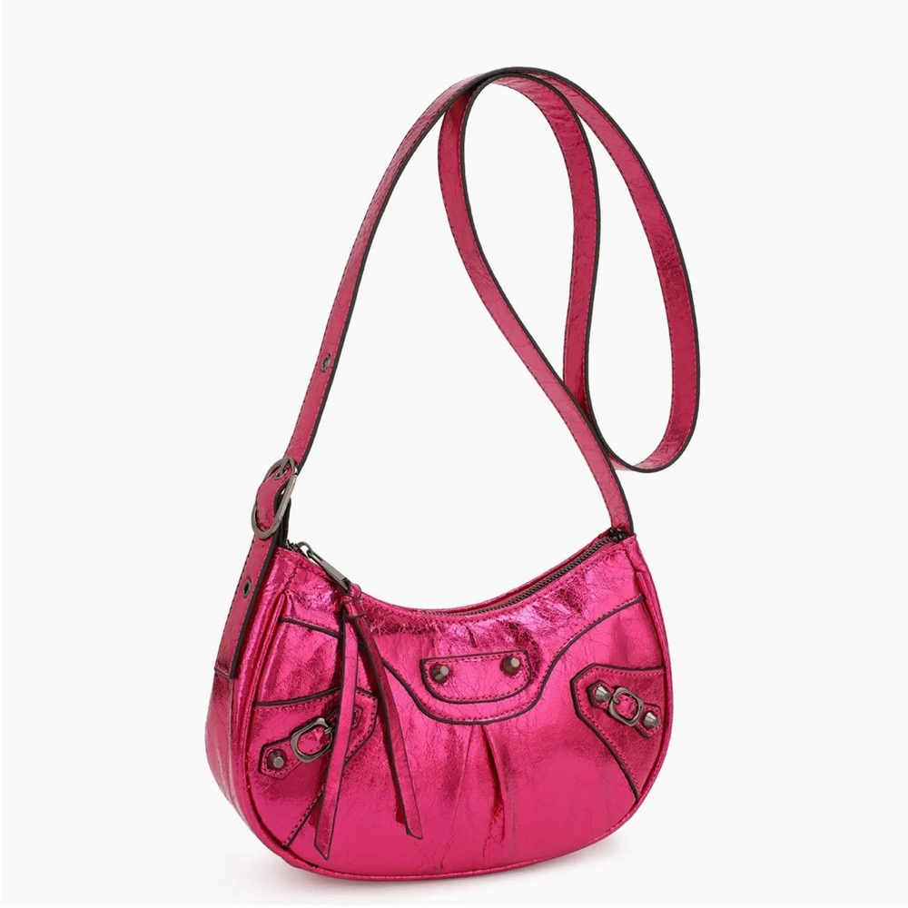 Y2K - Metallic Pink Crossbody Bag - Picture 4 of 10